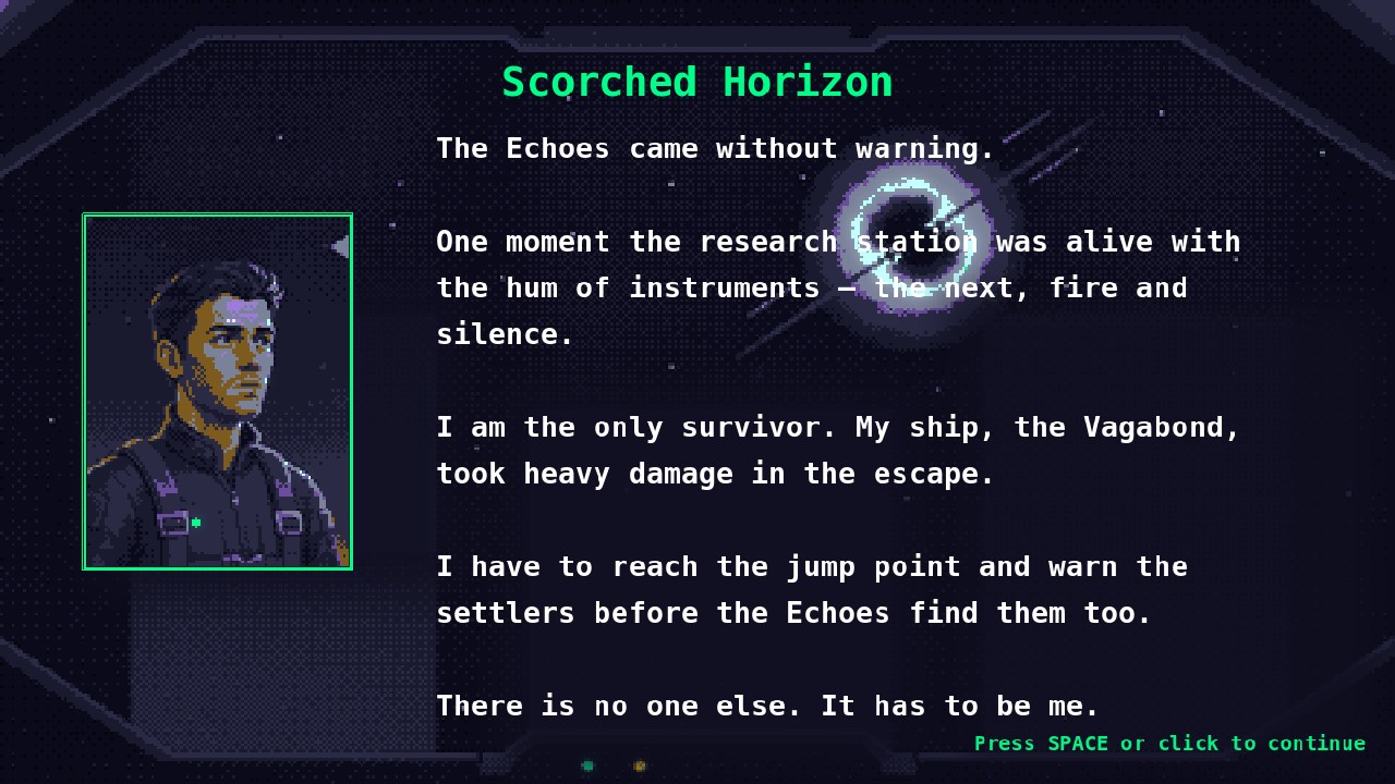 Return Vector — story intro before level one